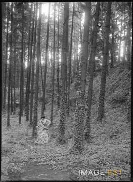 Aimée Michels dans une forêt (Bouxières-aux-Chênes)